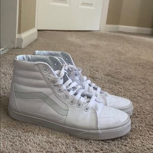 lightly worn white vans